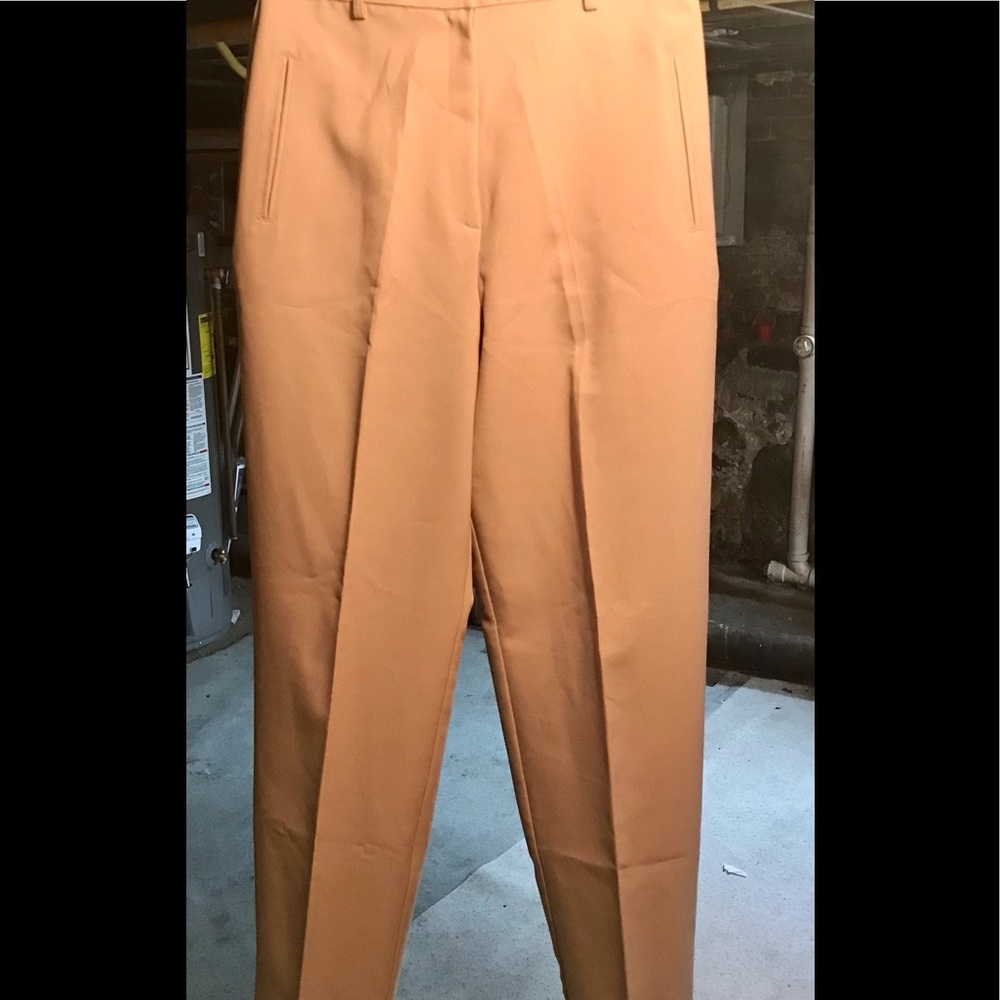 Sag Harbor Sand pleated work pants w/tapered leg.Fold ankles for an edgy look.
